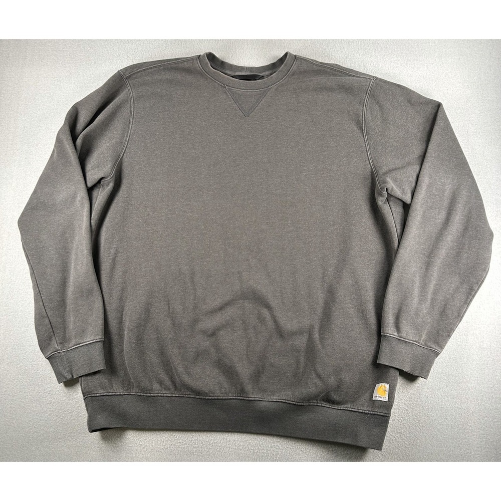 Carhartt Mens Loose Fit Crewneck Sweatshirt Gray 2XL TALL TSO-124